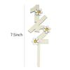 1/2 Daisy Wooden Cake Topper Happy Half Birthday Decorations 6 Months Party Supplies view 2