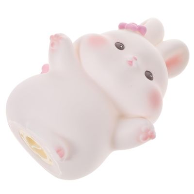 Abaodam Rabbit Shaped Piggy Bank for Boys and Girls Adorable Coin Container Removable Lid Sturdy Rubber Material for Saving Money and Decorative Desktop Decor