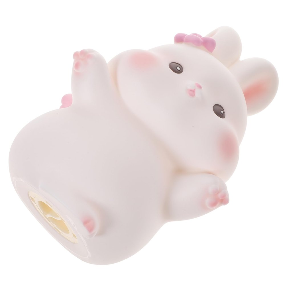 Abaodam Rabbit Shaped Piggy Bank for Boys and Girls Adorable Coin Container Removable Lid Sturdy Rubber Material for Saving Money and Decorative Desktop Decor