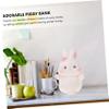 Abaodam Rabbit Shaped Piggy Bank for Boys and Girls Adorable Coin Container Removable Lid Sturdy Rubber Material for Saving Money and Decorative Desktop Decor view 2