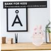 Abaodam Rabbit Shaped Piggy Bank for Boys and Girls Adorable Coin Container Removable Lid Sturdy Rubber Material for Saving Money and Decorative Desktop Decor view 4