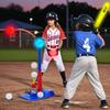 2 in 1 Glow In The Dark T Ball Sets for Kids 3-5 5-8,Light up Tee Ball Set with Automatic Pitching Machine/Adjustable Glow Batting Bat & Stand/6 Balls /2 Glow Balls, Baseball Toys for Toddlers Boys view 1