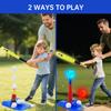 2 in 1 Glow In The Dark T Ball Sets for Kids 3-5 5-8,Light up Tee Ball Set with Automatic Pitching Machine/Adjustable Glow Batting Bat & Stand/6 Balls /2 Glow Balls, Baseball Toys for Toddlers Boys view 3