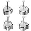 Kronabelle 4 Pack Stainless Steel Rice Ball Molds with Bear, Flower, Heart & Round Designs for Kids Snacks & Burgers view 1