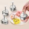 Kronabelle 4 Pack Stainless Steel Rice Ball Molds with Bear, Flower, Heart & Round Designs for Kids Snacks & Burgers view 3