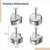 Kronabelle 4 Pack Stainless Steel Rice Ball Molds with Bear, Flower, Heart & Round Designs for Kids Snacks & Burgers view 4