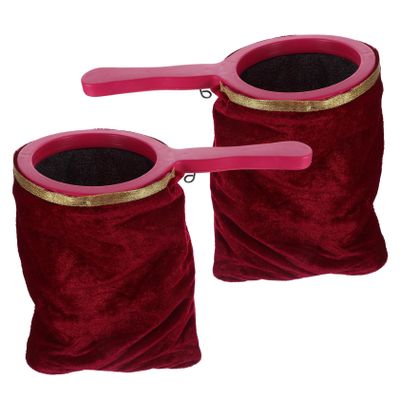BESPORTBLE 2pcs Transformative Bags with Handle for Stage Performance Tricks Creative Props for Zipper Design for Making Things Appear and Disappear