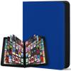 16 Pocket Card Binder, 1000+ Premium Zip Trading Card Binder, Double-sided Side Loading Card Collection Binder Album, Durable Leather Cover, Ringless Card Folder for Gifts, MTG, TCG, Sport Cards, Blue view 1