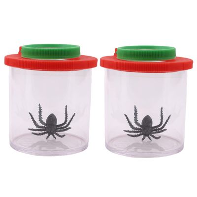 Beaupretty Insect Observation Box Set of 2 3X 6X Magnifying Viewer Cages for Outdoor Education and Learning Bug Inspection Dual Lenses