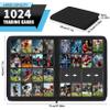 1000+ Pockets Trading Card Binder, 16 Pockets Zipper Binder Card Album, 32 Pack Double-sided Side Loading Non-Ring Card Binder, Card Holder Folders for MTG, TCG, Game Cards & Sports Cards, Black view 2