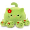 5 PCS Cactus Cat Plush Stuffed Animal Family-19" Soft Cactus Cat Plush, Large Mommy Plushies with 4 Baby Kittens Plushies for Kids, Kawaii Plush Toy Christmas Birthday Gifts for Kids Boys Girls view 1