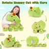 5 PCS Cactus Cat Plush Stuffed Animal Family-19" Soft Cactus Cat Plush, Large Mommy Plushies with 4 Baby Kittens Plushies for Kids, Kawaii Plush Toy Christmas Birthday Gifts for Kids Boys Girls view 3