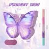 Butterfly Piata - Purple Butterfly Piata with Bat and Blindfold for Girls Kids Purple Themed Birthday Party Game Decorations (16x11.5x3) view 2