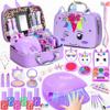 PERRYHOME Kids Makeup Kit for Girl, Kids Nails Polish Set for Girls, Unicorn Real Washable Cosmetic Set, Non-Toxic Makeup Toys, 2026 New Princess Toys & Birthday Gifts for Girls for 3-12 Years Old view 1