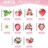 20 Pcs Cute Strawberry Cupcake Toppers - Perfect Strawberry Cake Decorations for Women & Girls' Fruit - Themed Birthday Parties, Baby Showers, Weddings and Other Festive Occasions view 2