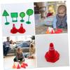 Abaodam 50pcs Simulation Road Sign School Teaching Aids Miniature Traffic Barrier Toys Roadblocks Signs Toy view 2