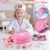 Sundaymot Doctor Kit for Girls, 34 Pcs Doctor kit for Toddlers 3-5 with Medical Storage Bag & Real Stethoscope Pretend Play Doctor Set, Doctor Play Gift for Kids Toddlers Role Play view 3