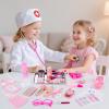 Sundaymot Doctor Kit for Girls, 34 Pcs Doctor kit for Toddlers 3-5 with Medical Storage Bag & Real Stethoscope Pretend Play Doctor Set, Doctor Play Gift for Kids Toddlers Role Play view 4