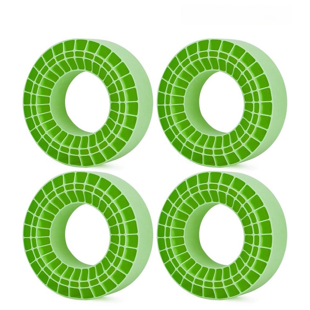 2.2 tire Inserts,4PCS 2.2" Tires Silicone Rubber Insert Foam Waterproof for 132-134mm (5.25" OD) 2.2" Tires (Green)
