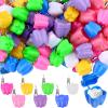 140-Piece Tooth Saver Necklaces, Little Box for Lost Teeth, Milk Teeth Storage Cases Tooth Fairy Bag, School Classroom Party Supply 7 Colors view 1