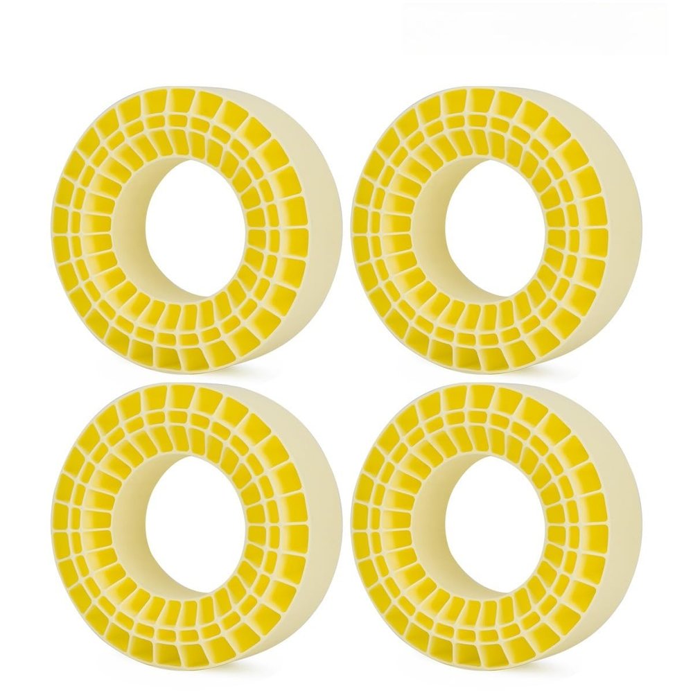 2.2 tire Inserts,4PCS 2.2" Tires Silicone Rubber Insert Foam Waterproof for 132-134mm (5.25" OD) 2.2" Tires (Yellow)