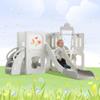 5 in 1 T oddler Slide and Swing Set, Playground Climber Slide Playset with Drawing Whiteboard, Freestanding Combination for Babies view 1
