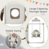 5 in 1 T oddler Slide and Swing Set, Playground Climber Slide Playset with Drawing Whiteboard, Freestanding Combination for Babies view 4