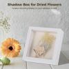 18 PCS Mini Shadow Box Frames - 5.6 in Small Square Shadow Boxes for Displaying Dried Flowers, White 3D Floating Frames for Craft Projects, Picture Frames for Home Decor DIY Favors view 2