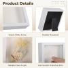 18 PCS Mini Shadow Box Frames - 5.6 in Small Square Shadow Boxes for Displaying Dried Flowers, White 3D Floating Frames for Craft Projects, Picture Frames for Home Decor DIY Favors view 3