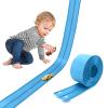 15 Ft Cobalt Blue Flexible Race Car Track,Two-Lane Flex Race Track Sucion Cups, Compatible with Hot Wheels, Matchbox, Diecast 1/50th Toy Cars view 1