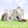 5 in 1 T oddler Slide and Swing Set, Playground Climber Slide Playset with Drawing Whiteboard, Freestanding Combination for Babies view 1