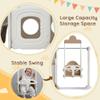 5 in 1 T oddler Slide and Swing Set, Playground Climber Slide Playset with Drawing Whiteboard, Freestanding Combination for Babies view 4