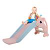 2 in 1 Slide, Toddler Freestanding Extra Long Slide with Basketball Hoop Ball, Indoor Outdoor, Pink view 4