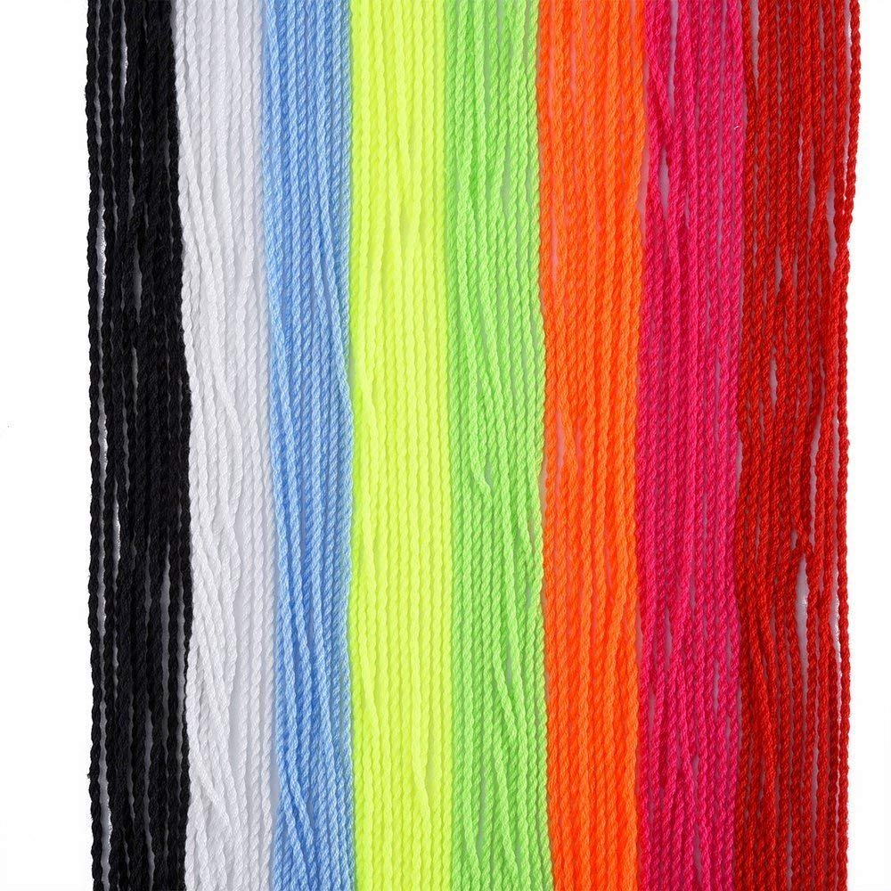 Polyester Yoyo String Set with 100pcs Replacement Strings for Responsive/Non-Responsive Yoyos + 10 Finger Braces