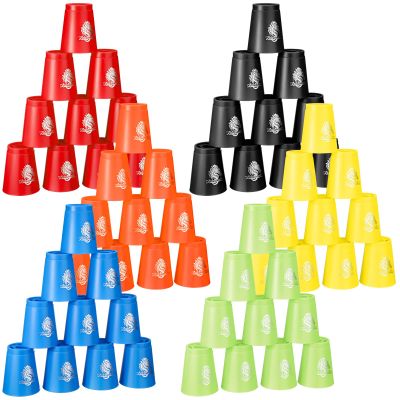 Libima 72 Pcs Sports Stacking Cups Set Stack Cup Party Game Speed Training Game for Adult Family Party Challenge Competition Travel Gift, 6 Colors