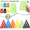Libima 72 Pcs Sports Stacking Cups Set Stack Cup Party Game Speed Training Game for Adult Family Party Challenge Competition Travel Gift, 6 Colors view 2