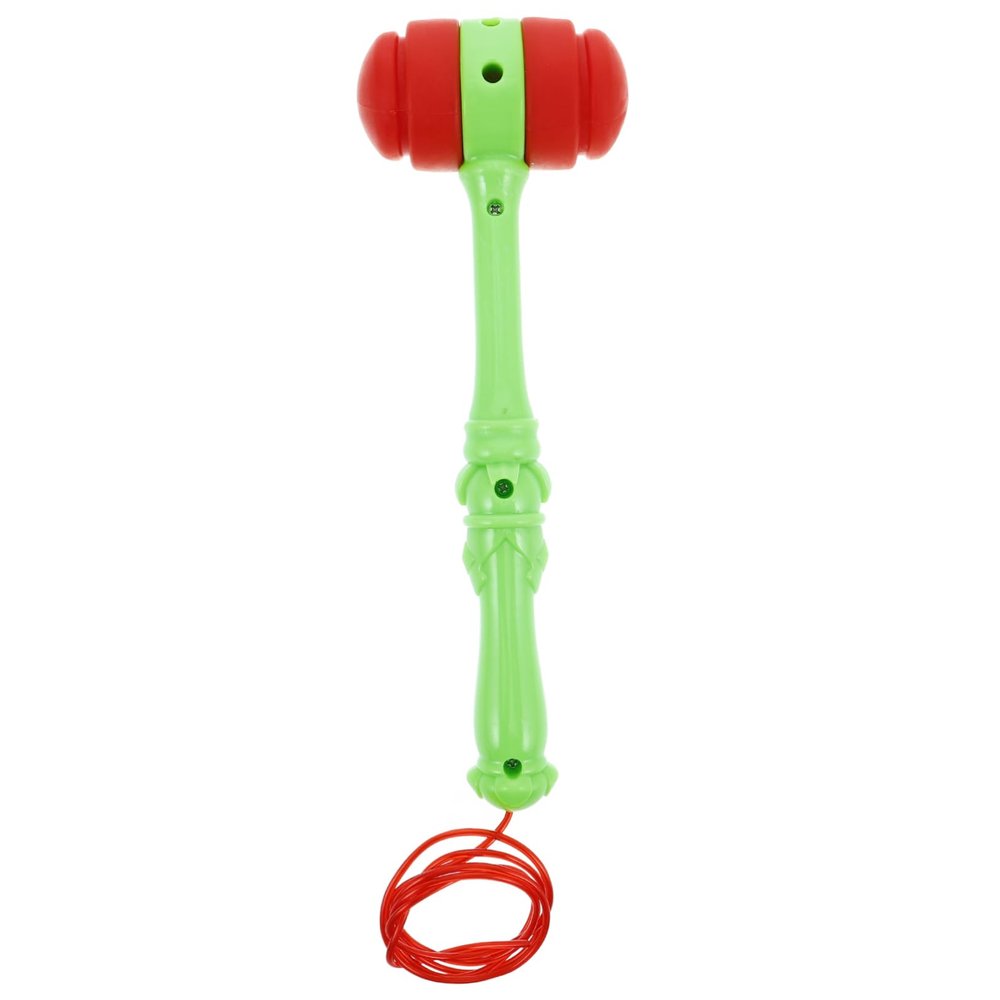 OFFIGAM Interactive Boys and Girls Hammer Toy Pounding Hammer Squeaky Sound Green Plastic Mallet