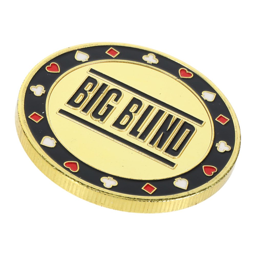 SOPOTUTU Metal Poker Dealer Button for Blind Chip Marker for Serious Gamers and Tournaments Smooth Edges for Easy Handling