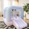 9FT Kids Bounce House with Safety Handrail for Toddlers 2-6, Foldable Indoor/Outdoor Jumper for Backyard & Playroom, Encourages Active Play & Balance Development (Pink+Purple) view 3