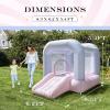 9FT Kids Bounce House with Safety Handrail for Toddlers 2-6, Foldable Indoor/Outdoor Jumper for Backyard & Playroom, Encourages Active Play & Balance Development (Pink+Purple) view 4