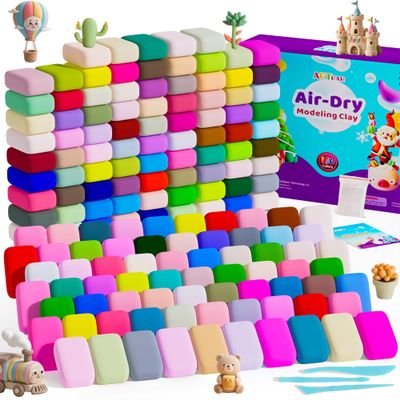 ARTPAR Air Dry Clay 156 Colors,Modeling Magic Clay for Kids Bulk Kit, Soft & Non Sticky,Non-Toxic Art and Crafts Supplies for Classroom Projects, Creative Toys Family Party Games for Boys & Girls