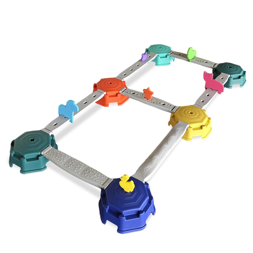 Edusense Stepping Stones for Kids, Indoor and Outdoor Balance Blocks Promote Coordination, Balance
