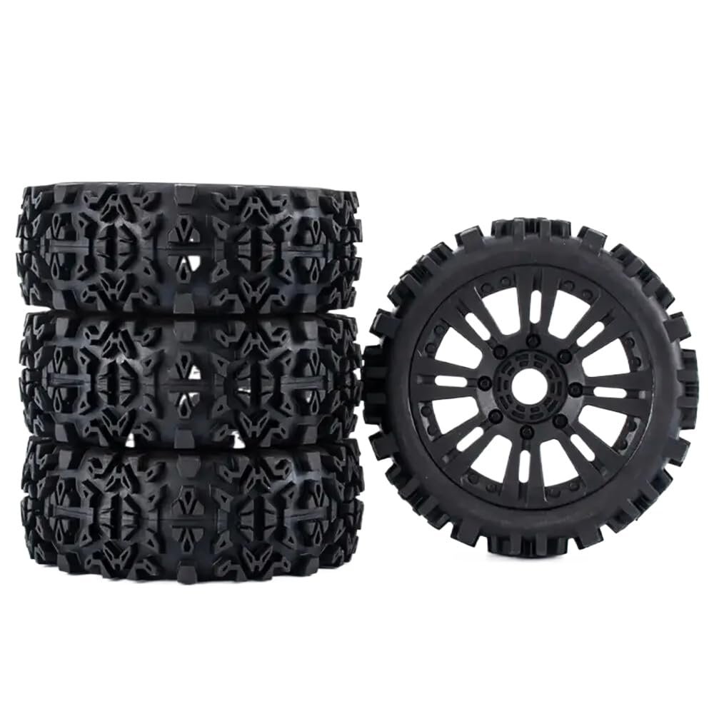 1/8 Scale Rc Buggy Badlands Tires and Wheels Compatible with Mugen MBX8 and Hyper Models