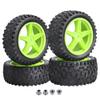 1/10 RC Off Road Rubber Tires Non Glued Set Compatible with Compatible 1 10 Scale RC Cars Front and Rear Fits Models Like Shockwave S30 EPX Backwash Warhead Exceed view 1