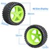 1/10 RC Off Road Rubber Tires Non Glued Set Compatible with Compatible 1 10 Scale RC Cars Front and Rear Fits Models Like Shockwave S30 EPX Backwash Warhead Exceed view 2