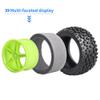 1/10 RC Off Road Rubber Tires Non Glued Set Compatible with Compatible 1 10 Scale RC Cars Front and Rear Fits Models Like Shockwave S30 EPX Backwash Warhead Exceed view 3