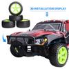 1/10 RC Off Road Rubber Tires Non Glued Set Compatible with Compatible 1 10 Scale RC Cars Front and Rear Fits Models Like Shockwave S30 EPX Backwash Warhead Exceed view 4