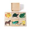 Premium Montessori Animal Puzzle Cabinet with 6 Puzzles 15" Horse Fish Turtle Bird Frog Ant Wooden Zoology Biology Materials for Kids, Educational Toys for Kids Toddler Classroom Homeschool Learning view 4