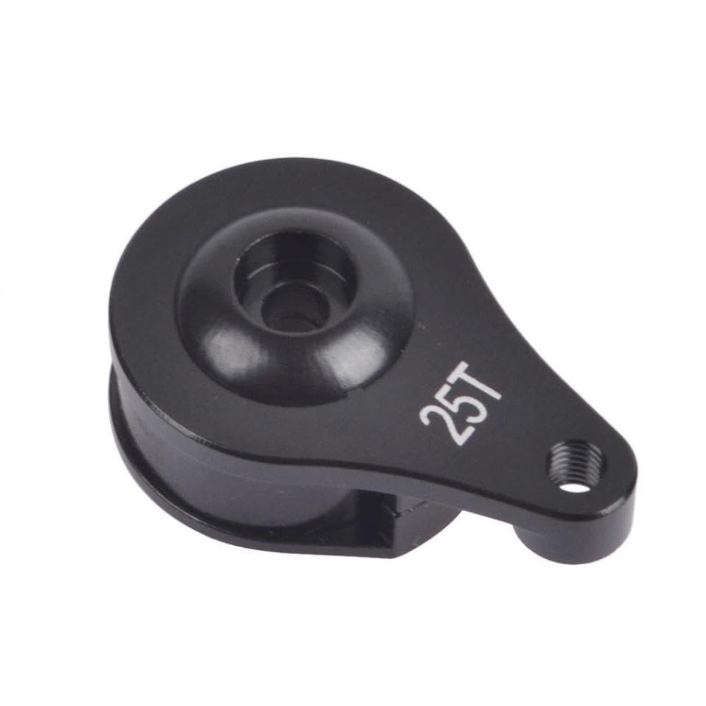 Aluminum 25T Servo Saver Compatible with 1/10 1/7 1/8 RC Crawler Rock Off-Road Buggy and On-Road Drift Cars(Single Hole)