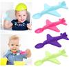 4PC Plastic Airplane Spoon for Kids, Durable Lightweight Mini Tableware for Home Kitchen, Travel, Picnics, Portable Utensil for Snacks, Desserts, and Soups (All) view 1